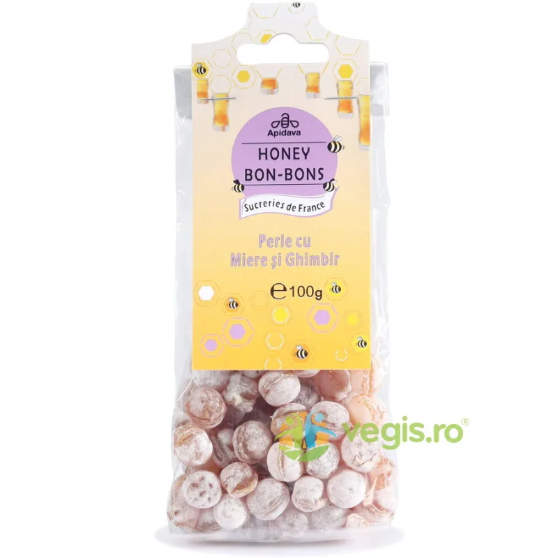 Bomboane (Perle) cu Miere si Ghimbir 100g Apidava Cosmetic Line — preț și oferte