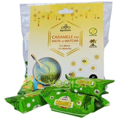 Caramele cu Miere si Matcha 150g Apidava Cosmetic Line — preț și oferte