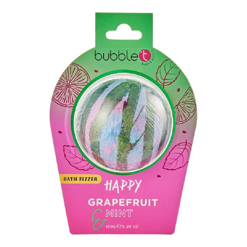 Bila efervescenta de baie pentru relaxare, Grapefruit & Menta, 150g, Bubble T — preț și oferte