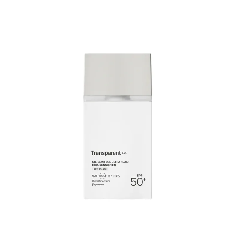 Serum pentru ten gras cu filtre chimice si minerale SPF50+ Oil Control Ultra Fluid Cica, 100ml, Transparent Lab — preț și oferte