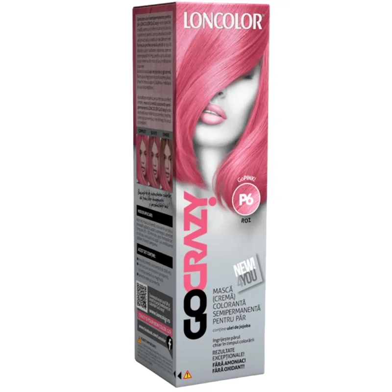Crema coloranta GoCrazy Nr. P6, 100ml, Loncolor — preț și oferte
