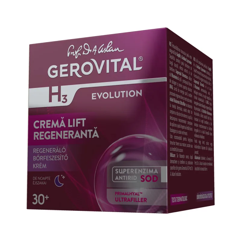 Crema lift regeneranta de noapte H3 Evolution, 50ml, Gerovital — preț și oferte