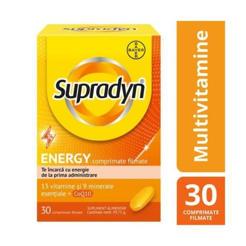 Supradyn Energy cu Coenzima Q10, 30 comprimate, Bayer — preț și oferte