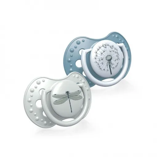 Suzeta din silicon Dynamic Botanic pentru baieti 3-6 luni, 2 bucati, Lovi — preț și oferte