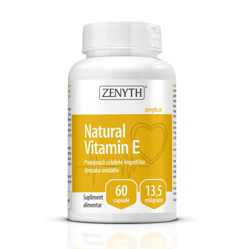 Natural Vitamina E, 60 capsule, Zenyth — preț și oferte