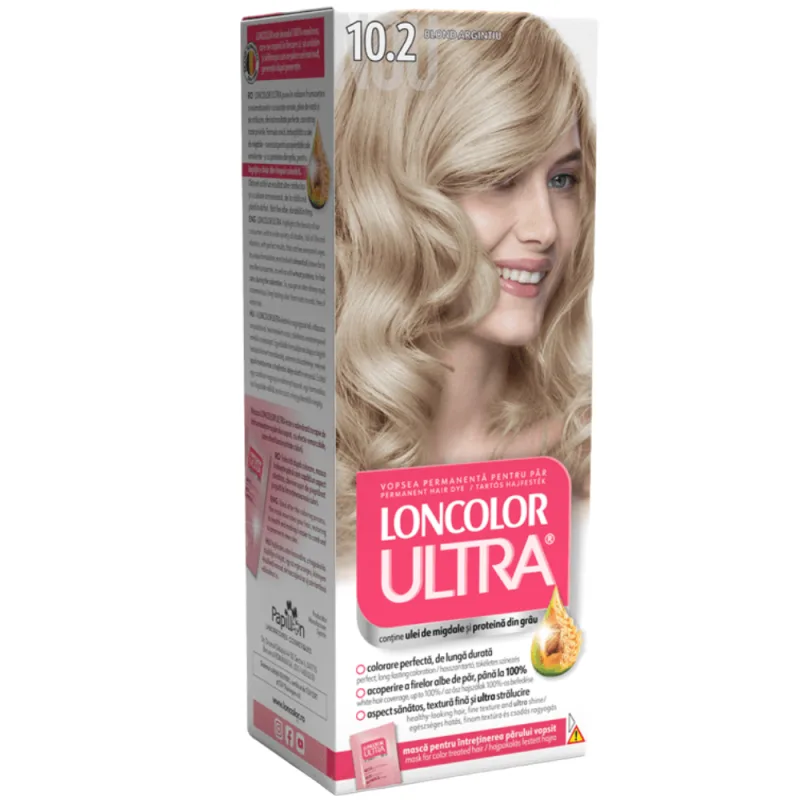 Vopsea de par permanenta Ultra Nr. 10.2, 110ml, Loncolor — preț și oferte