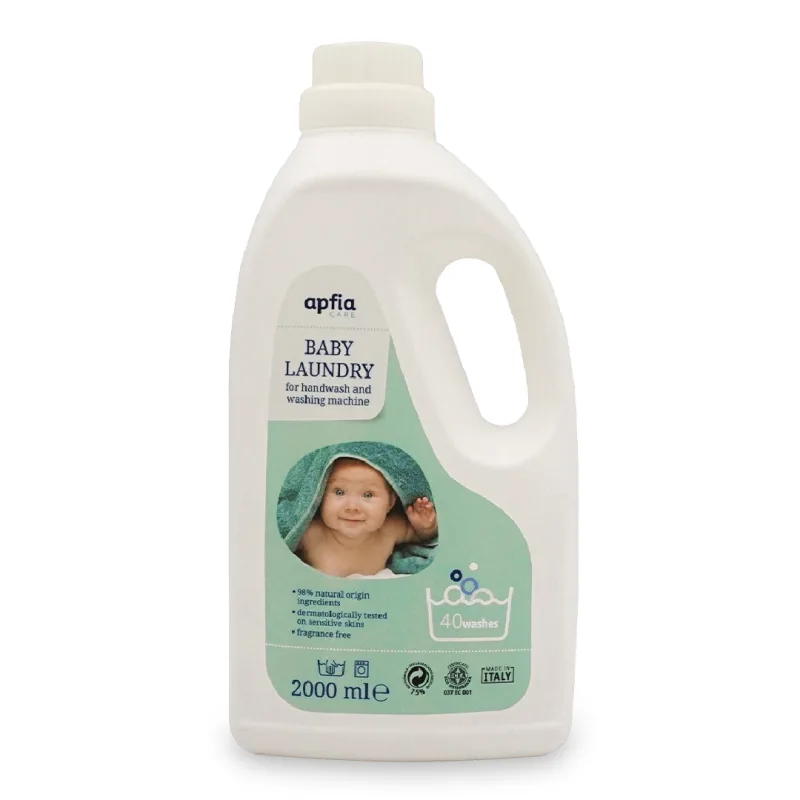 Detergent de rufe lichid Eco, pentru bebelusi, fara parfum, 40 spalari, 2L, Apfia Care — preț și oferte