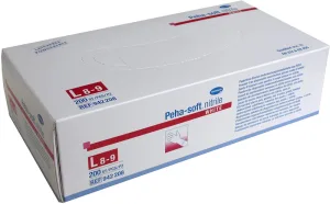 Manusi nepudrate din nitril Peha-Soft, marimea L, 100 bucati, Hartmann