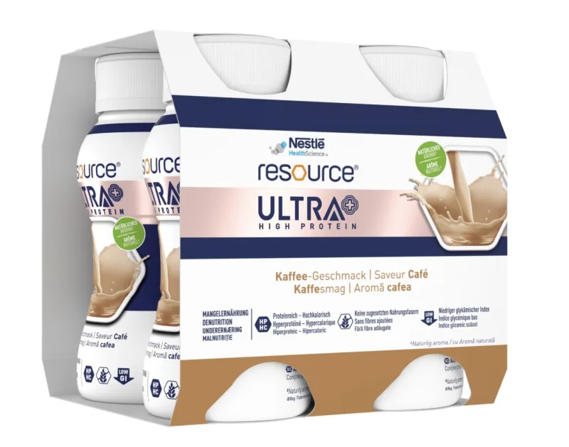 Nestlé Resource® Ultra+ High Protein cu Aromă de Cafea, 4 x 200 ml — preț și oferte
