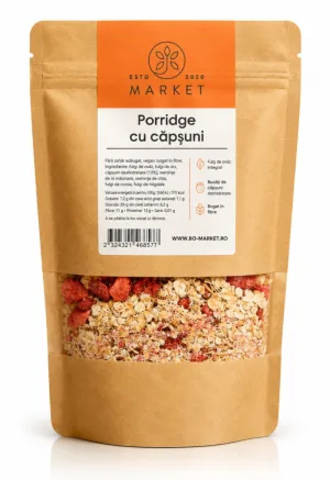 Porridge cu Căpșuni, 250 g, Bio-Market