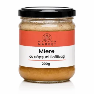 Miere cu Căpșuni Liofilizate, 200 g, Bio-Market