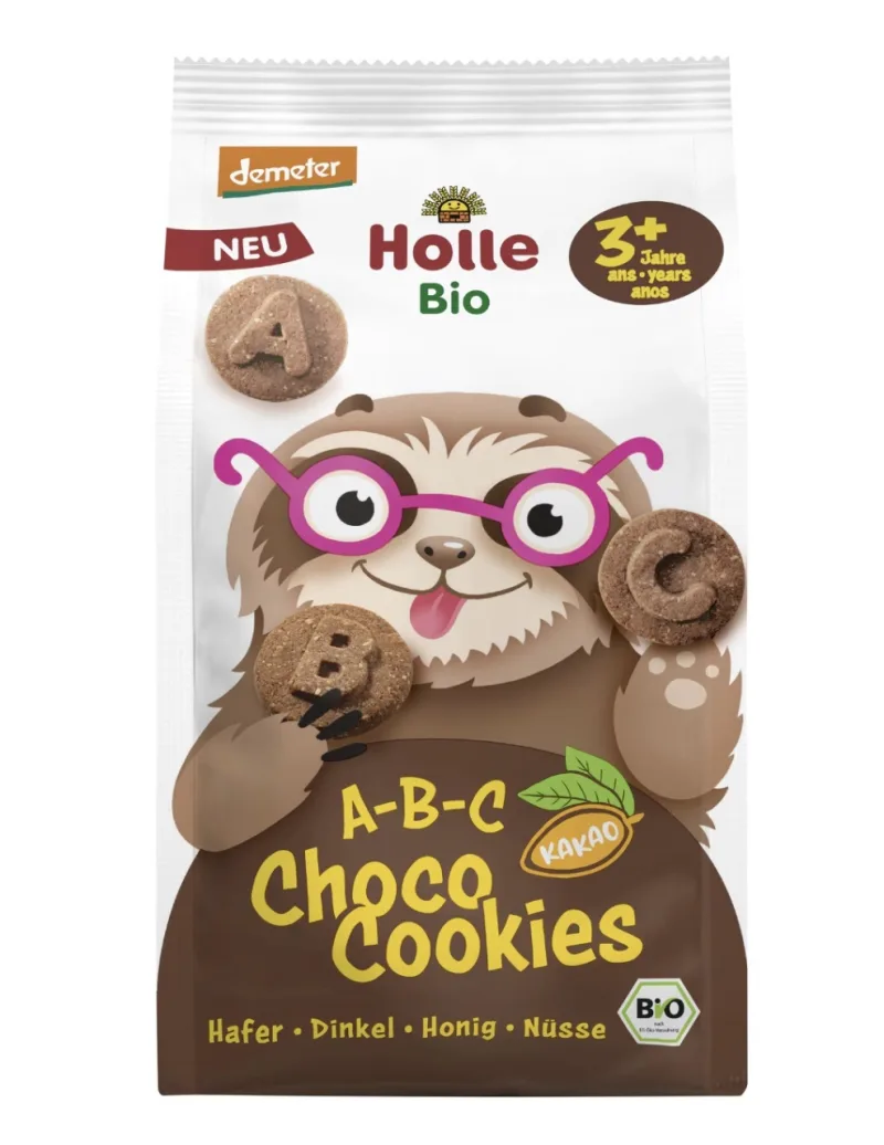 Biscuiți Alfabet ABC cu Cacao și Alune de Pădure Eco, +3 Ani, 125 g, Holle Holle baby food — preț și oferte