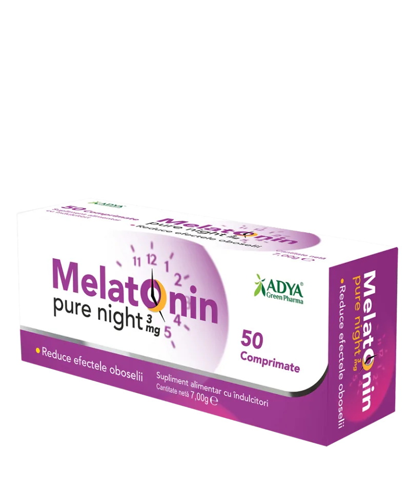 Melatonina Pure Night 3 mg  50 compr. Adya Green Pharma — preț și oferte