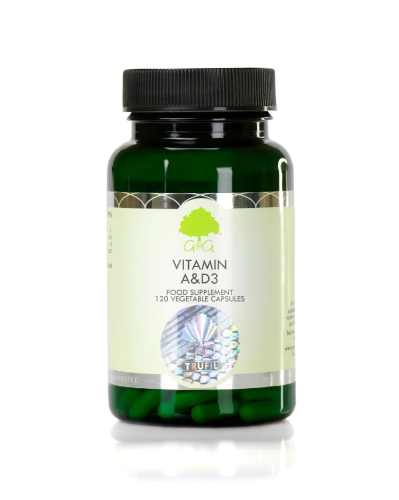 Vitamina A 10.000UI+D3 400UI, 120 capsule, G&G — preț și oferte