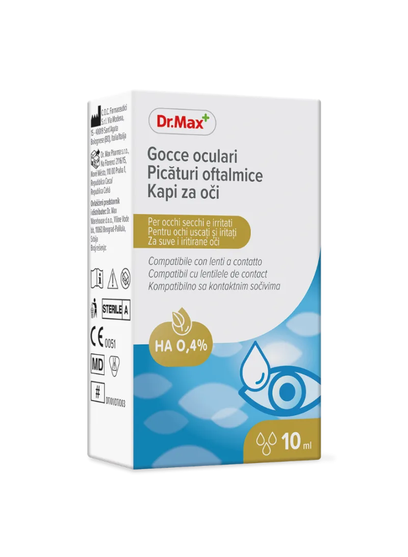 Dr. Max Picaturi oftalmice 0.4% HA, 10ml — preț și oferte