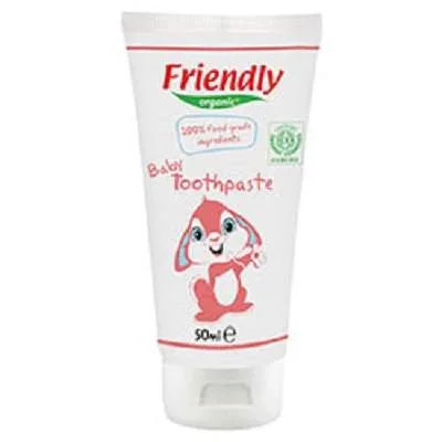 Pasta de dinti pentru copii cu aroma de zmeura, 50ml, Friendly Organic — preț și oferte