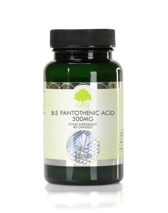 Vitamina B5 Acid Pantotenic 500mg, 60 capsule, G&G — preț și oferte