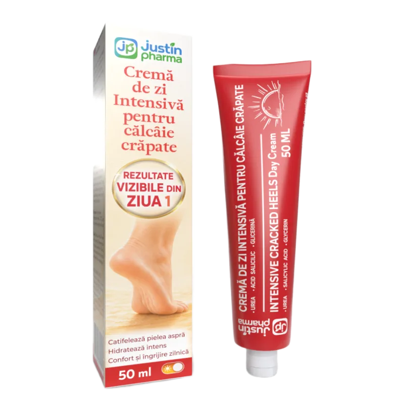 Crema de zi intensiva pentru calcaie crapate 50ml, Justin Pharma — preț și oferte