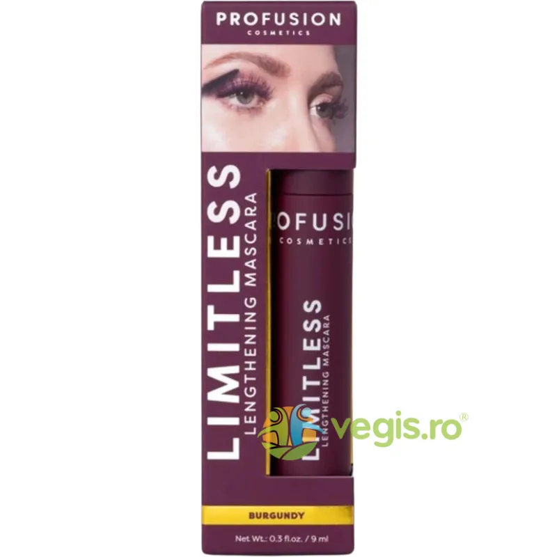 Mascara pentru Alungirea Genelor Limitless Nuanta Burgundy 9ml PROFUSION COSMETICS — preț și oferte
