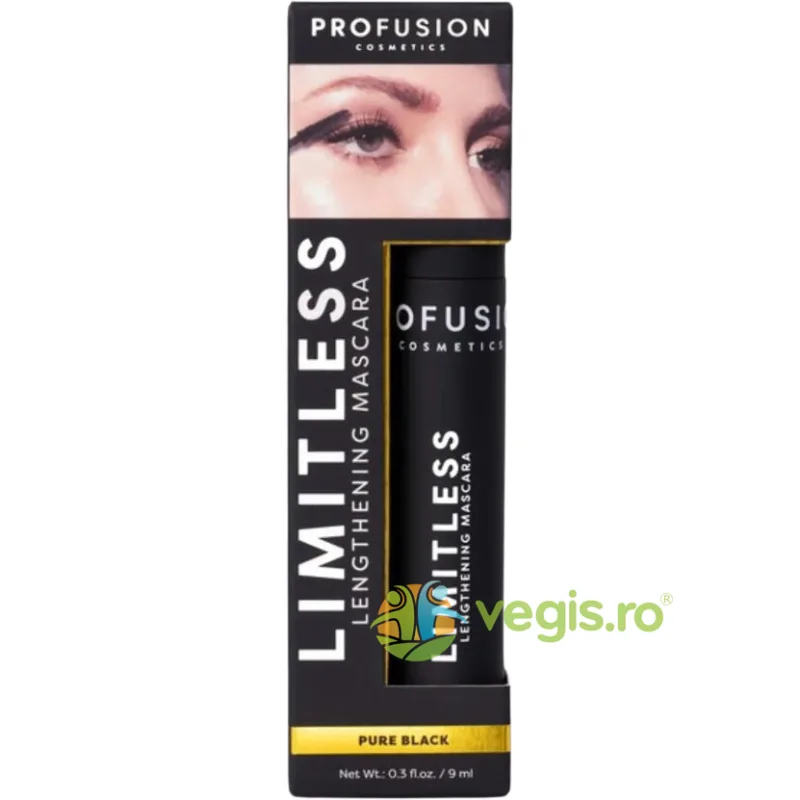 Mascara pentru Alungirea Genelor Limitless Nuanta Pure Black 9ml PROFUSION COSMETICS — preț și oferte