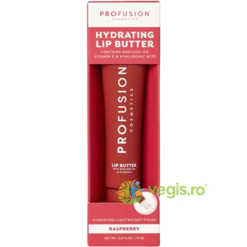 Gloss Hidratant pentru Buze cu Ulei de Avocado, Vitamina E si Acid Hialuronic Nuanta Raspberry 15ml PROFUSION COSMETICS — preț și oferte