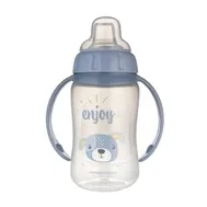 Cana antrenament din silicon Cute Animals Urs, 320ml, Canpol babies