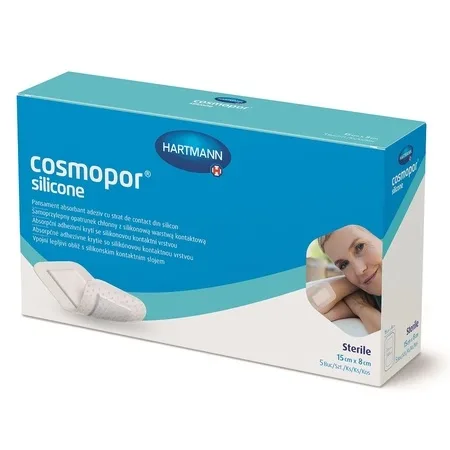 Plasturi autoadezivi Cosmopor Silicone, 15x8cm, 5 bucati, Hartmann — preț și oferte