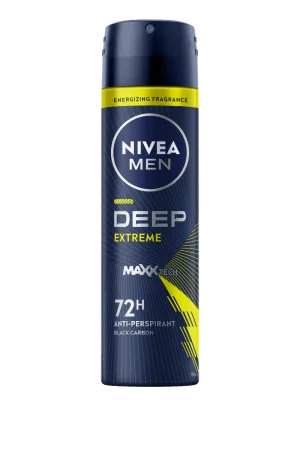 Deodorant spray pentru barbati Deep Extreme Black Carbon, 150ml, Nivea