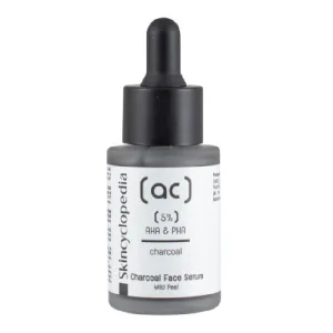 Serum facial exfoliant cu Carbune si Complex 5% AHA + PHA, 30ml, Skincyclopedia