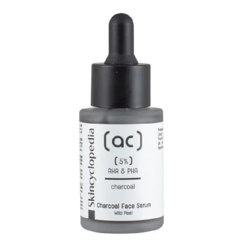 Serum facial exfoliant cu Carbune si Complex 5% AHA + PHA, 30ml, Skincyclopedia — preț și oferte