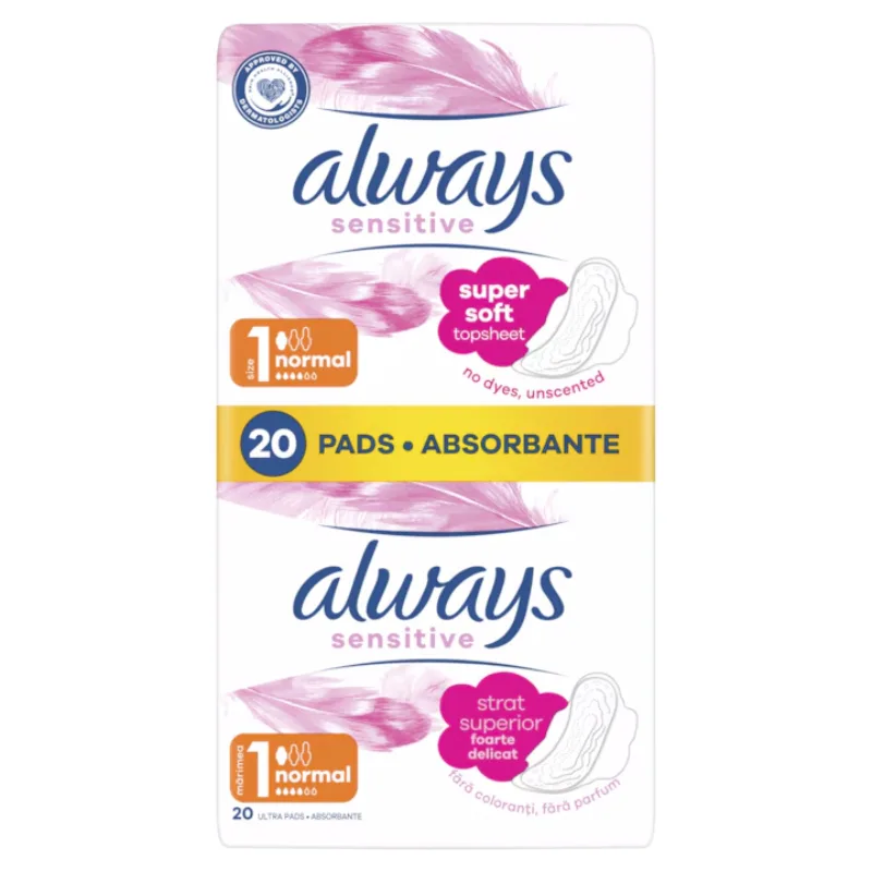 Absorbante Ultra Sensitive Normal, 20 bucati, Always — preț și oferte