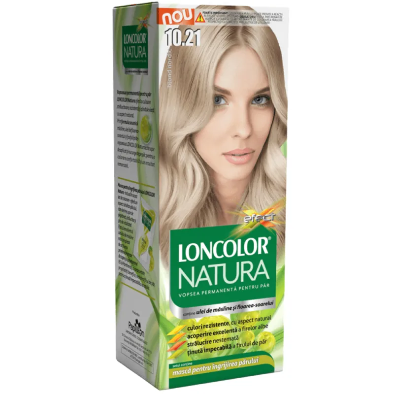 Vopsea de par permanenta Natura Nr. 10.21, 115ml, Loncolor — preț și oferte