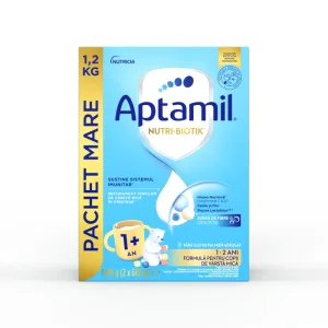 Formula de lapte pentru copii de varsta mica 1-2 ani NUTRI-BIOTIK 1+, 1200g, Aptamil