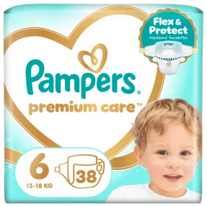 Scutece Premium Care marimea6 13+ kg, 38 bucati, Pampers