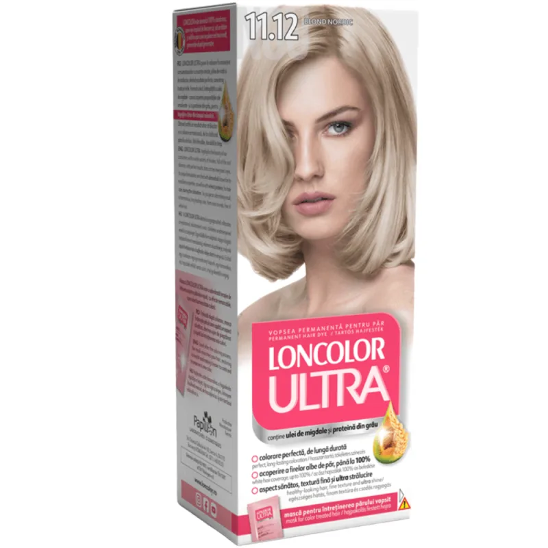 Vopsea de par permanenta Ultra Nr. 11.12, 110ml, Loncolor — preț și oferte