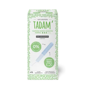 Tampoane BIO hipoalergenice Normal cu aplicator, 16 bucati, Tadam
