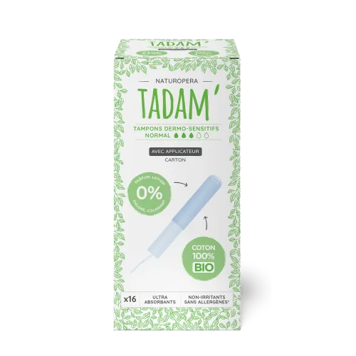 Tampoane BIO hipoalergenice Normal cu aplicator, 16 bucati, Tadam — preț și oferte