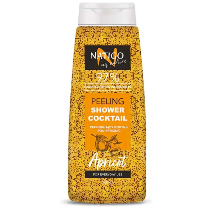 Gel de dus exfoliant cu extract de caise Cocktail, 300ml, Natigo By Nature — preț și oferte