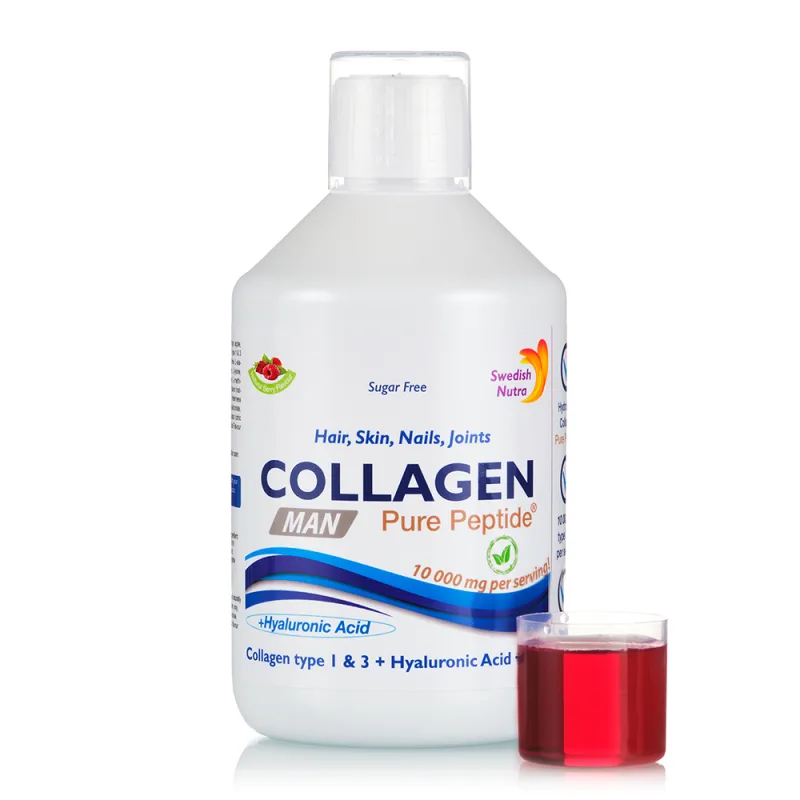 Colagen lichid hidrolizat Man 10000mg, 500ml, Swedish Nutra — preț și oferte
