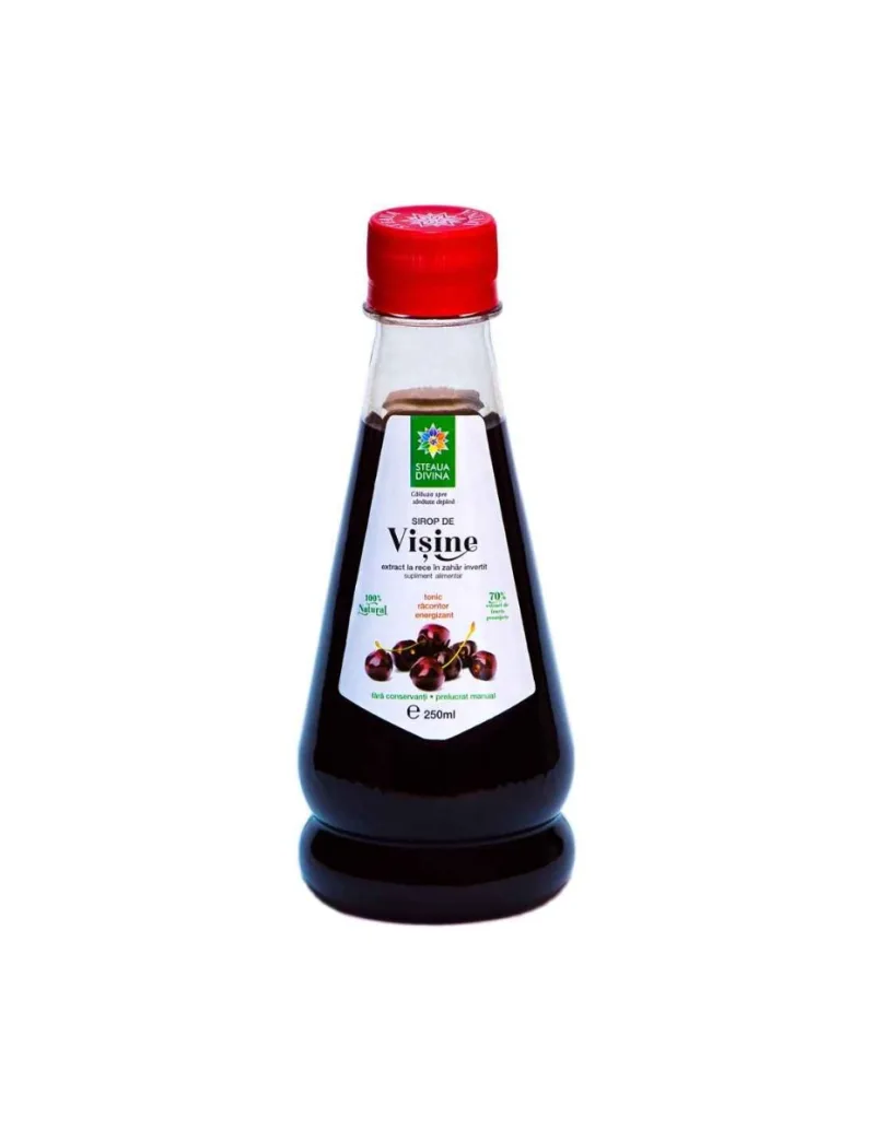 Sirop natural de visine presat la rece, 250ml, Steaua Divina — preț și oferte