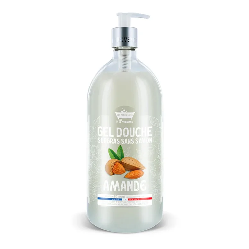 Gel de dus cu Migdale Surgras fara sapun, 1l, Les Petites Bains de Provence — preț și oferte