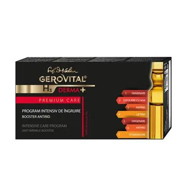 Gerovital H3 Derma+ Premium Care Program intensiv de ingrijire 7 fiole — preț și oferte