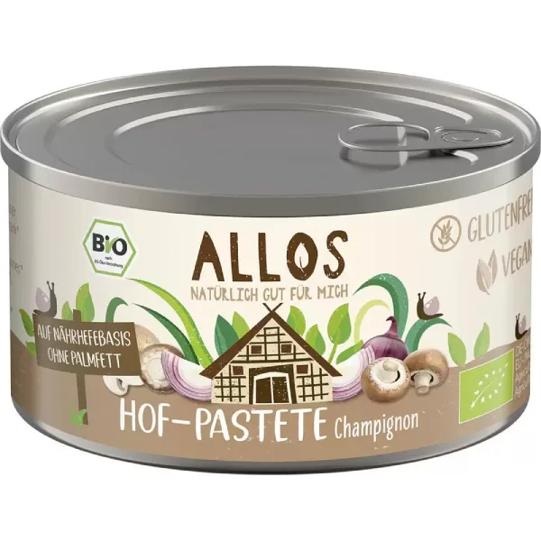 Pate vegetal ecologic cu ciuperci champignon fara gluten, 125g, Allos — preț și oferte