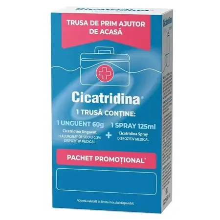 Cicatridina unguent 60g + Ccicatridina spray 125ml - 50% din al doilea PACHET NATURPHARMA — preț și oferte