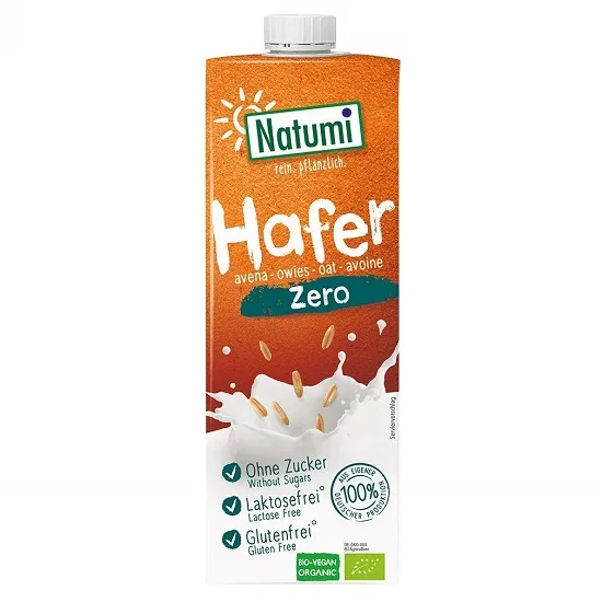 Lapte bio din ovaz cu zero zahar, 1l, Natumi — preț și oferte