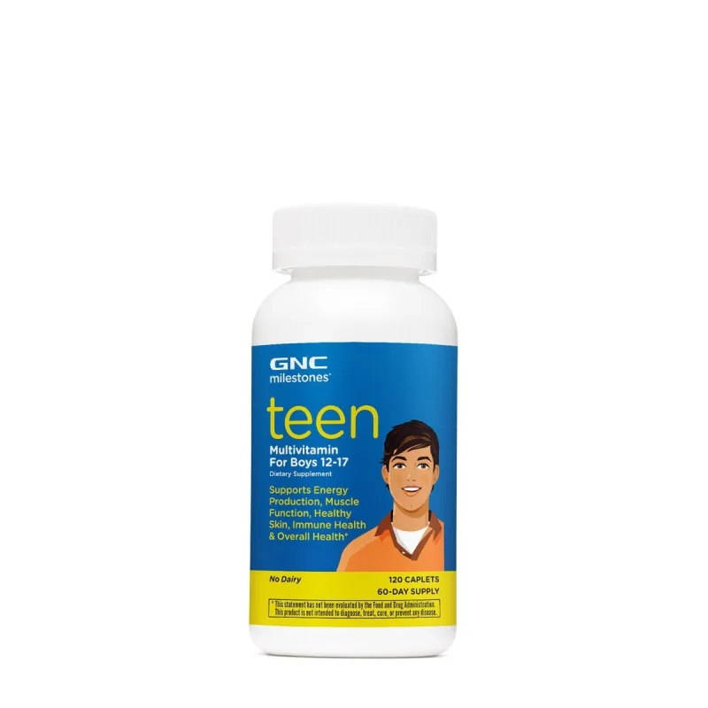 Multivitamine pentru baieti adolescenti de la 12-17 ani Milestones®, 120 tablete, GNC — preț și oferte