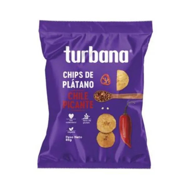 Chips de plantan cu Chili, 85g, Turbana — preț și oferte