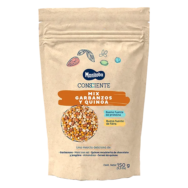 Mix de naut arahide migdale si quinoa invelita in ciocolata, 150g, Manitoba — preț și oferte
