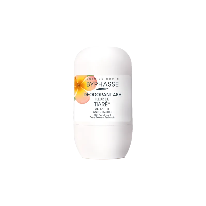 Deodorant roll-on 48h cu Flori de Tiare, 50ml, Byphasse — preț și oferte