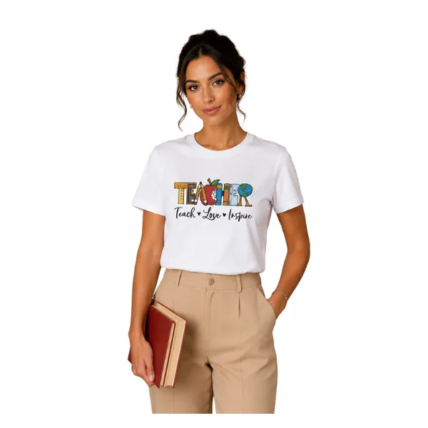 Tricou dama Teach Inspire alb, Ava | marimea XL AVA INFINITY — preț și oferte